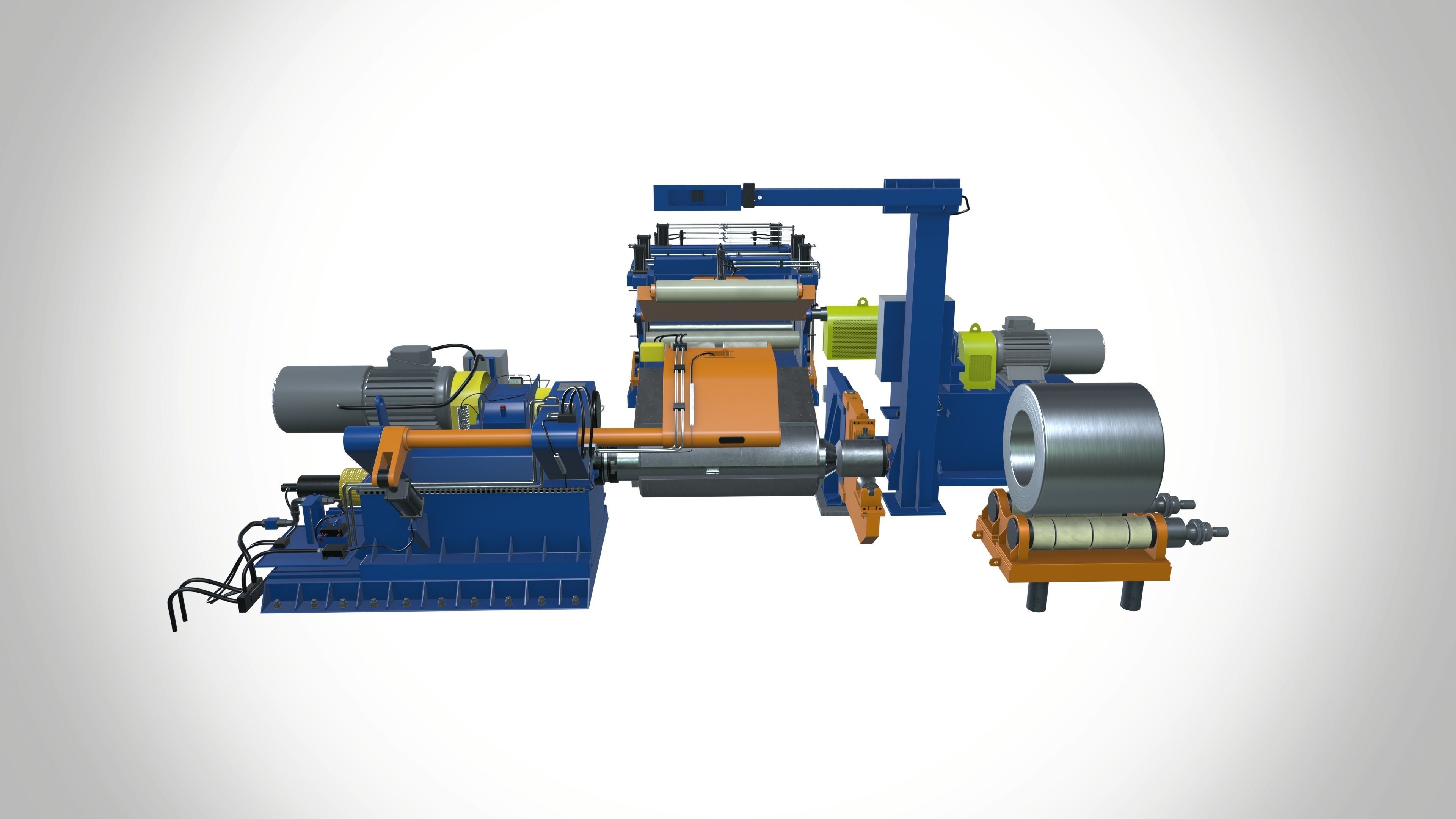 Slitting Line machine 3D model_2