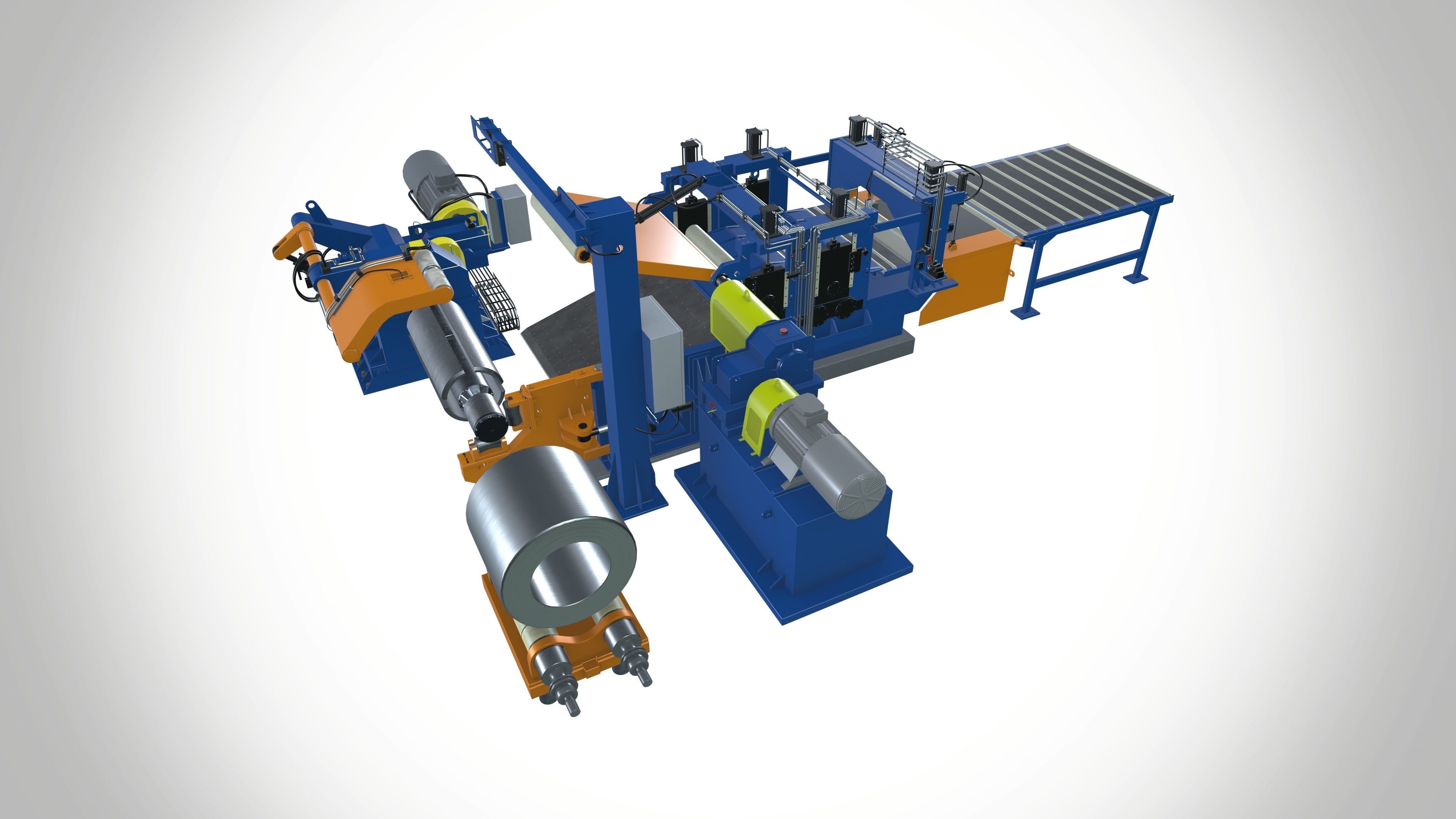 Slitting Line machine 3D model_4