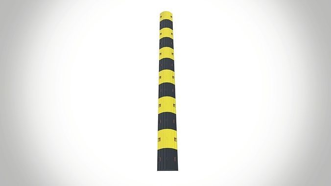 Plastic Speed Breaker Low-poly 3D model 5