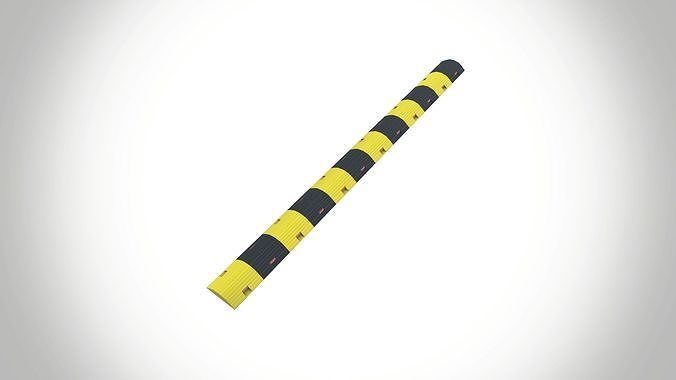 Plastic Speed Breaker Low-poly 3D model 3