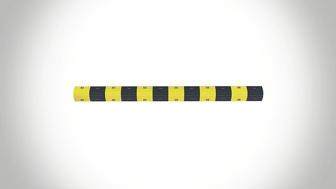 Plastic Speed Breaker Low-poly 3D model 2