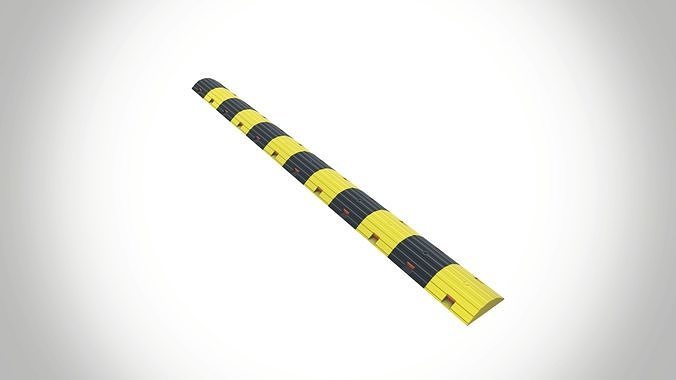 Plastic Speed Breaker Low-poly 3D model 4