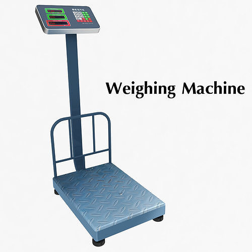 Digital Weighing Machine Low-poly 3D model
