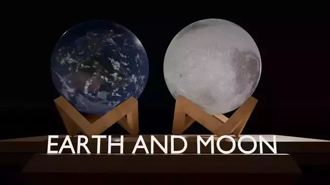 HOUSE DECORATION MOON AND EARTH