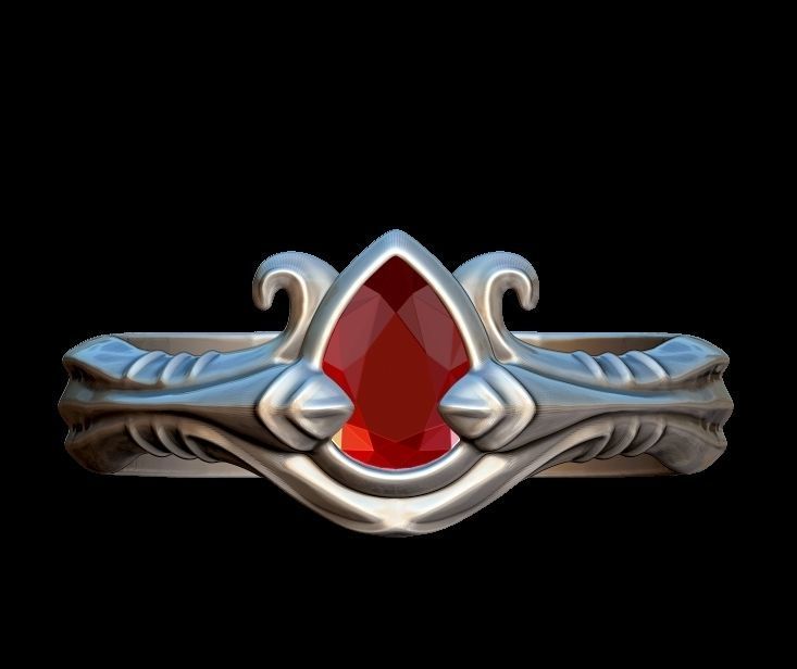 Pear Brilliant Cut Ring 3D print model_11