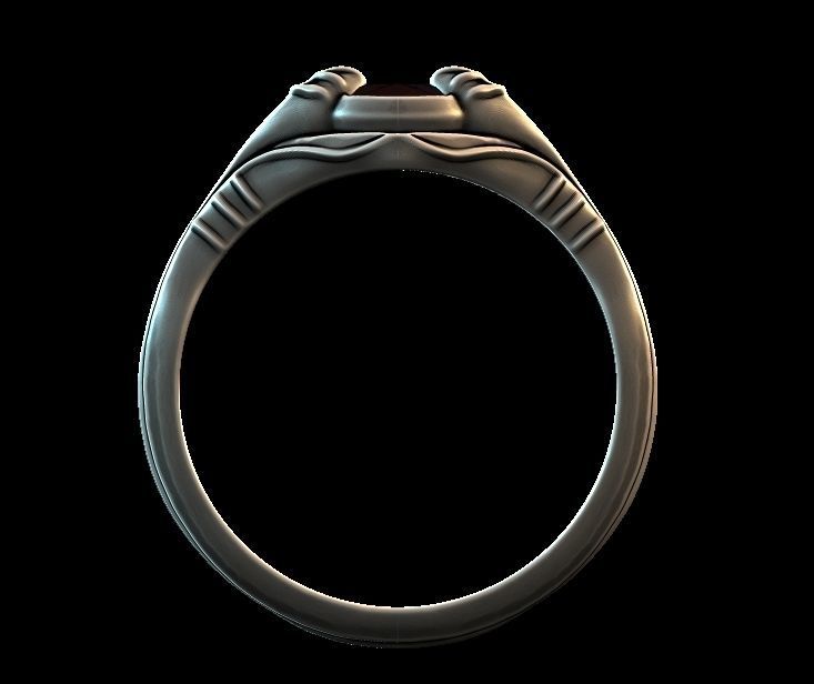 Pear Brilliant Cut Ring 3D print model_20