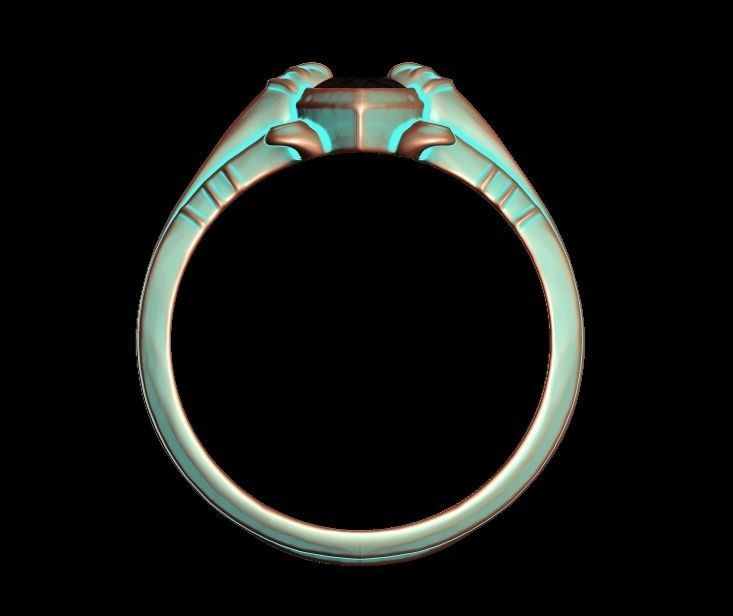 Pear Brilliant Cut Ring 3D print model_8