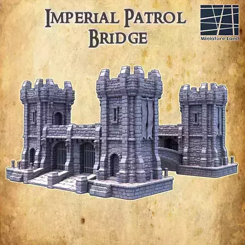 Imperial Patrol Bridge  Tabletop Terrain 28MM 3D print model