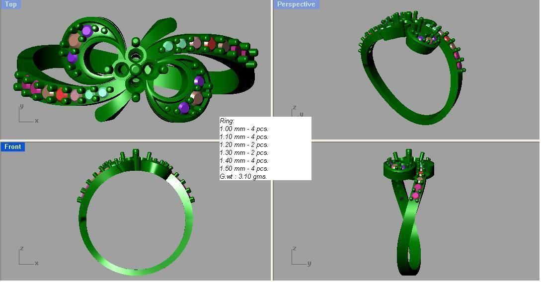 Butterfly Fantasy Ring 3D print model_3