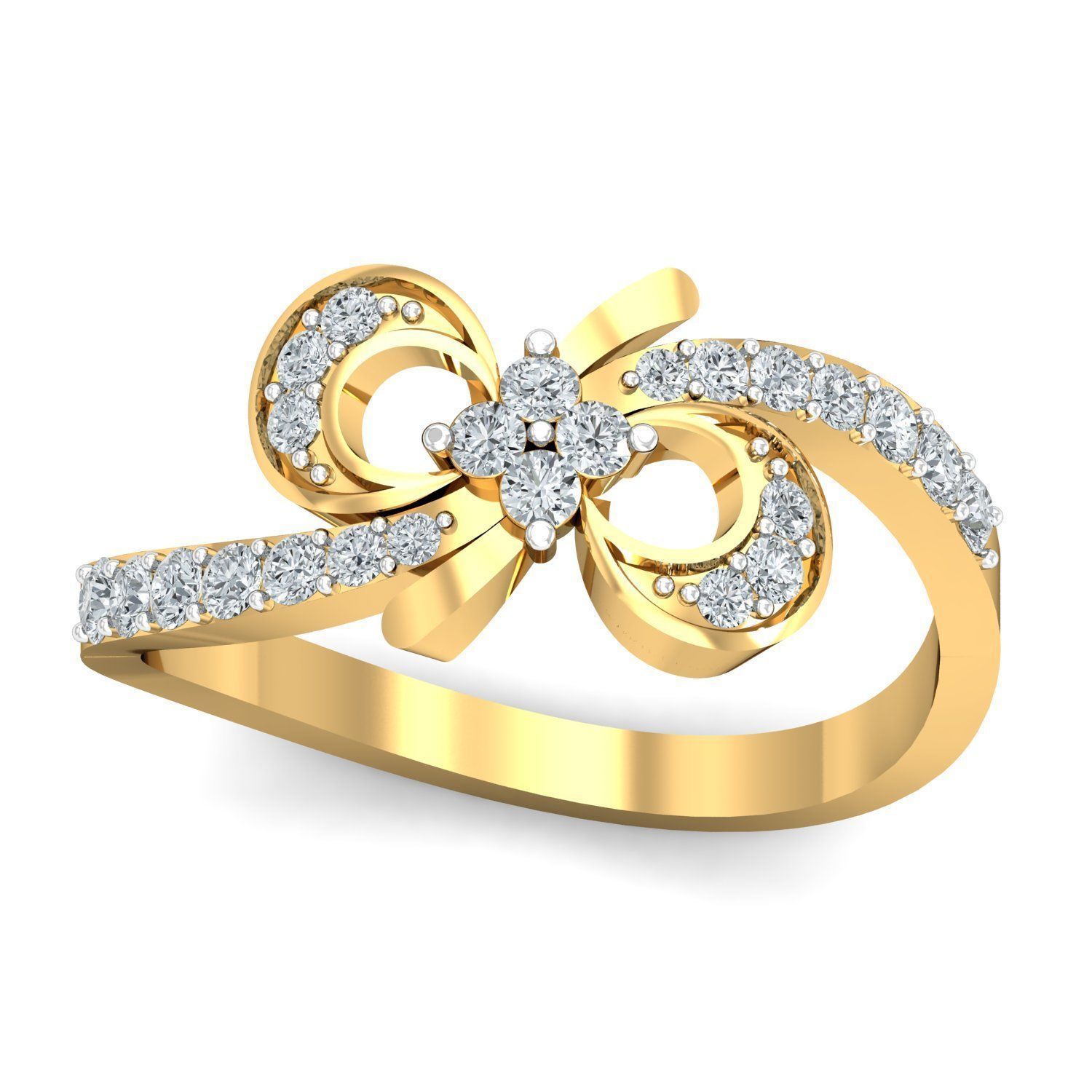 Butterfly Fantasy Ring 3D print model_1