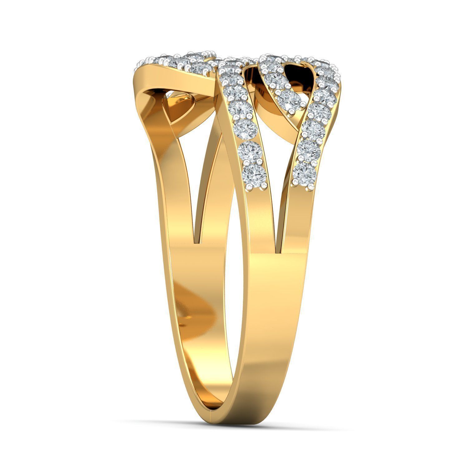 Anniversary Diamond Woven Ring 3D print model_2