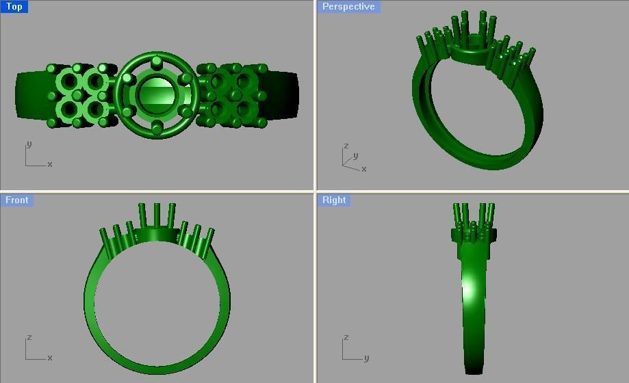 Flow of Love Diamond Ring 3D print model_3