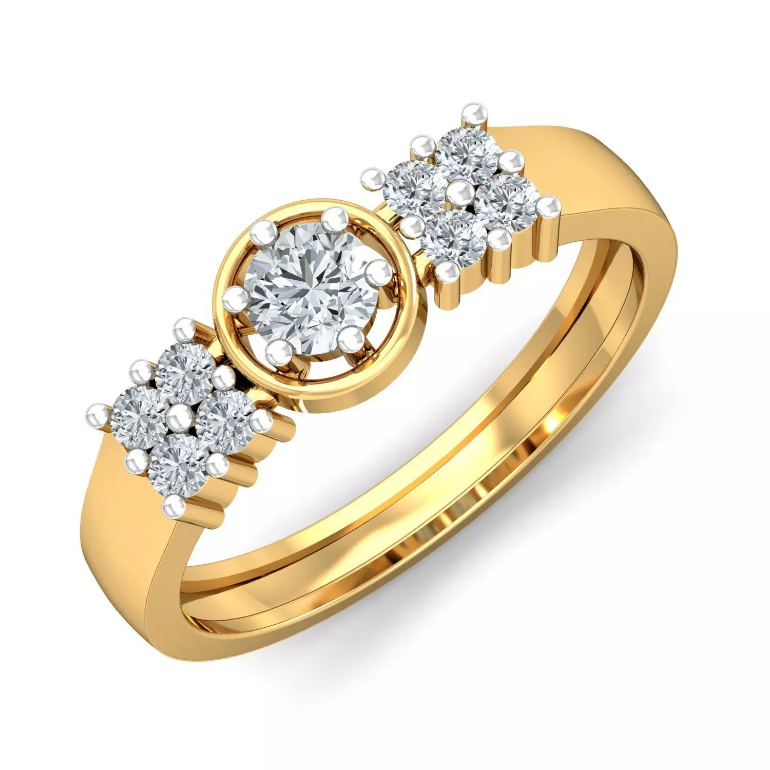 Flow of Love Diamond Ring 3D print model_0