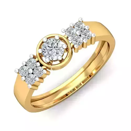 Flow of Love Diamond Ring 3D print model
