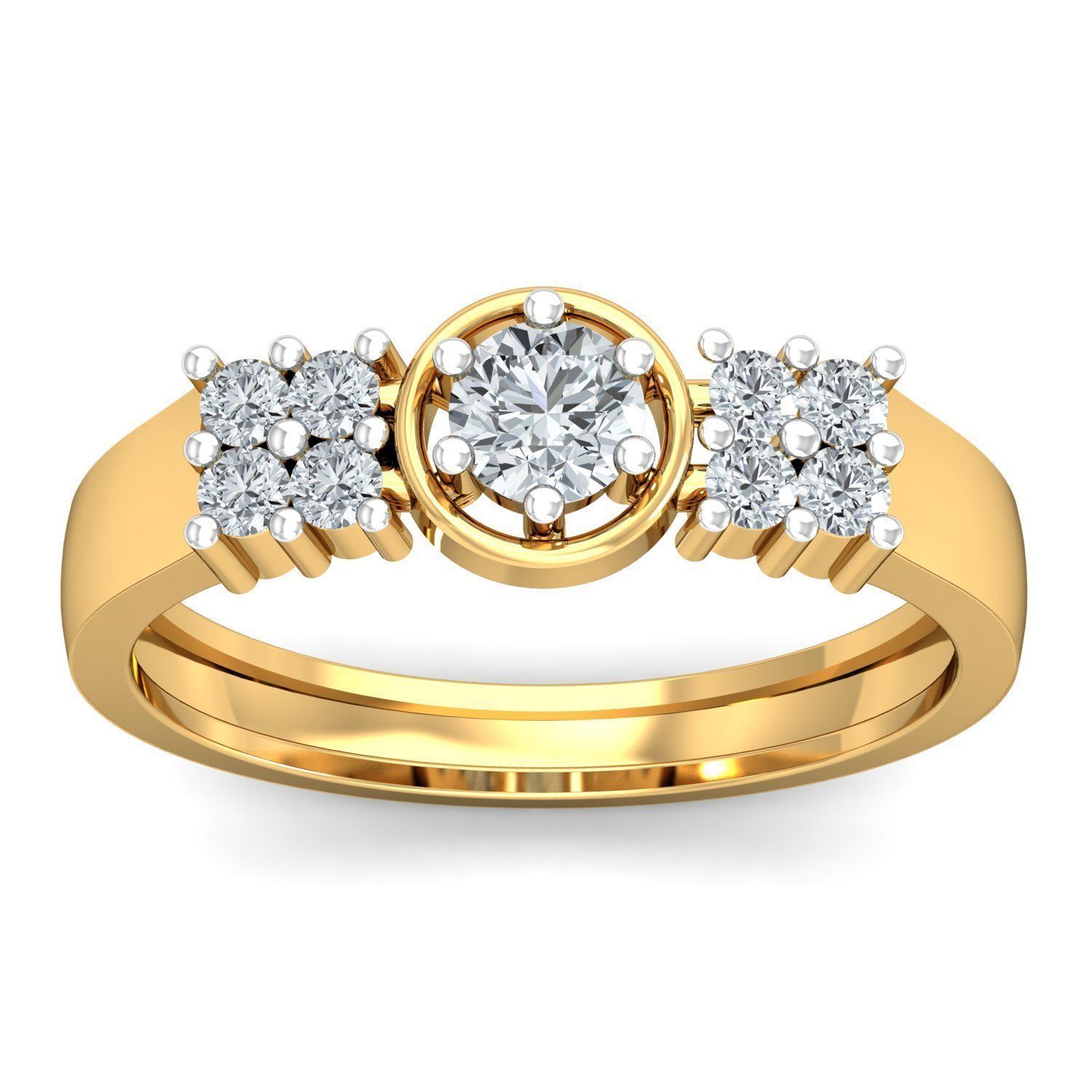 Flow of Love Diamond Ring 3D print model_1