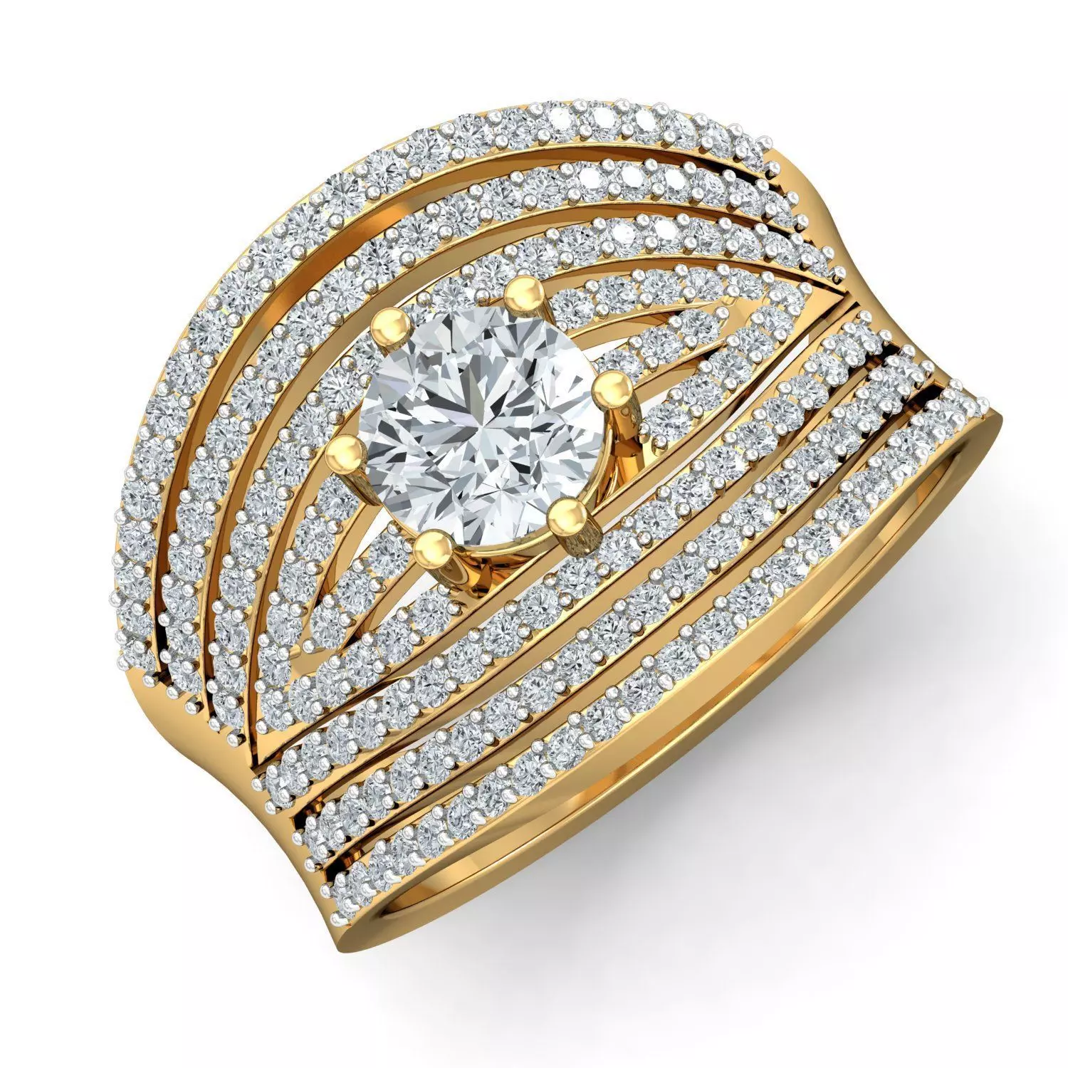 Heart Spiral Diamond Ring 3D print model