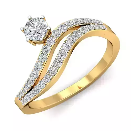 Buy Yellow Gold Rings for Women Online 3D print model