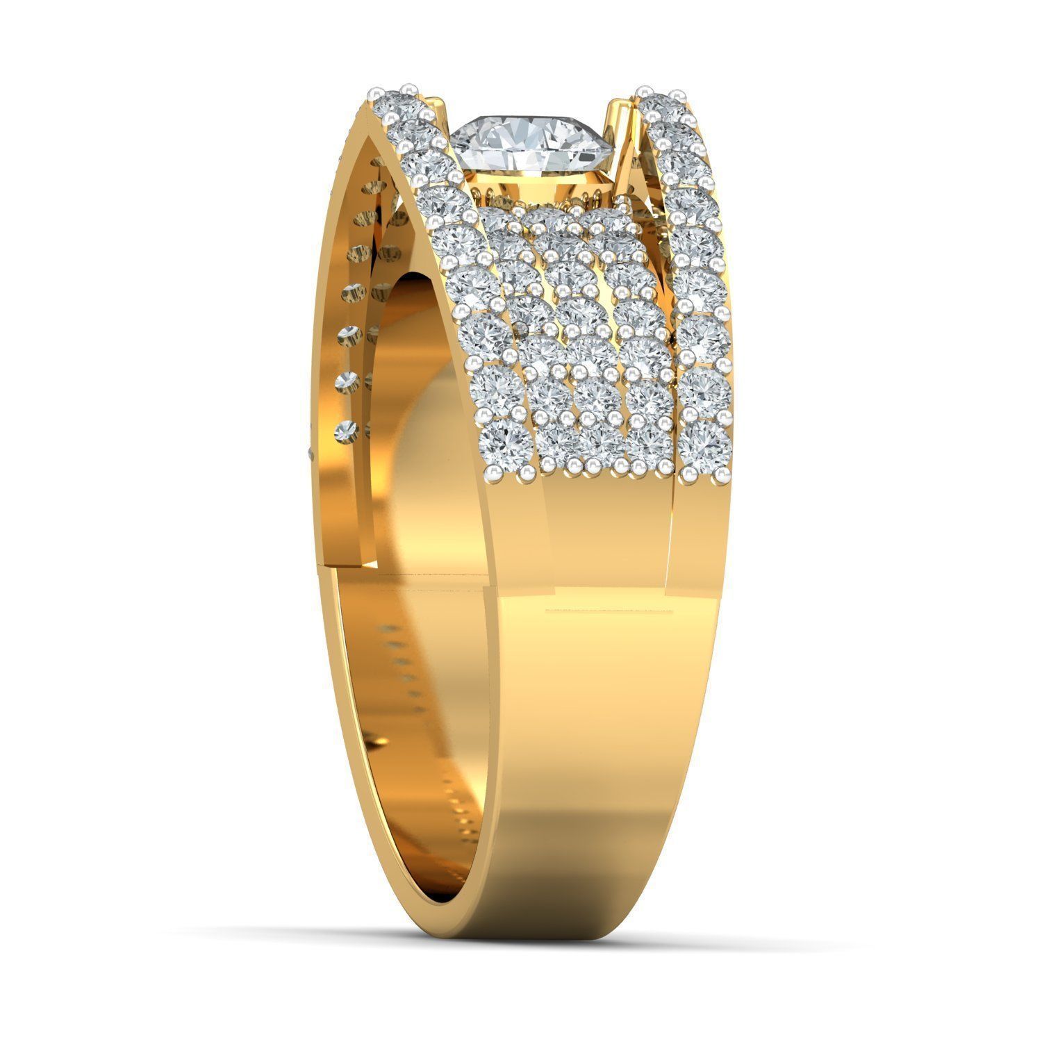 Buy Yellow Gold Rings for Women 3D print model_2