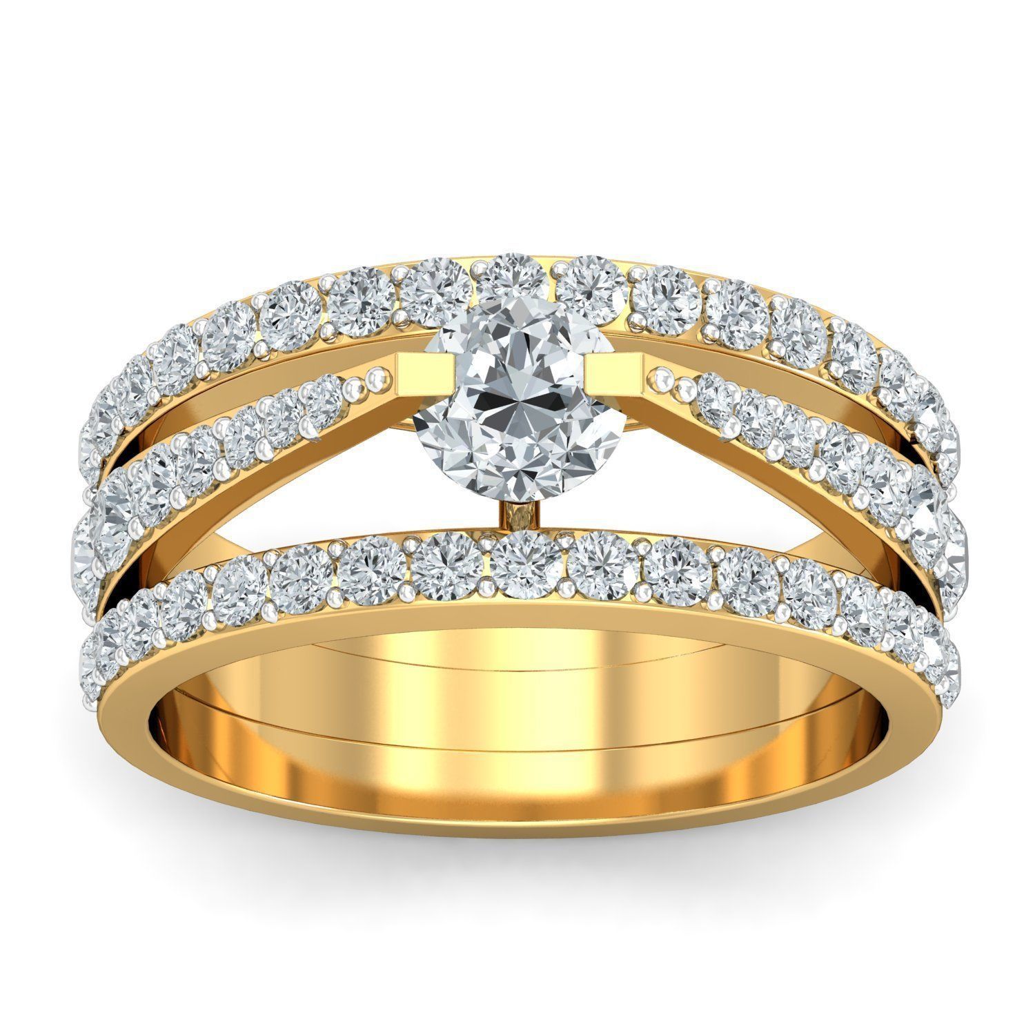 Elegant Engagement Ring 3D print model_1