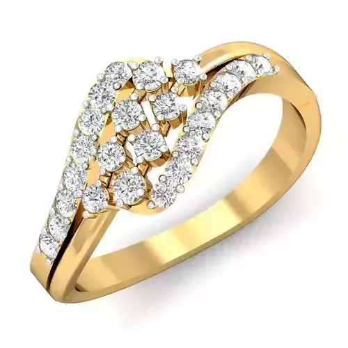 Contemporary Brilliant Diamond Ring 3D print model