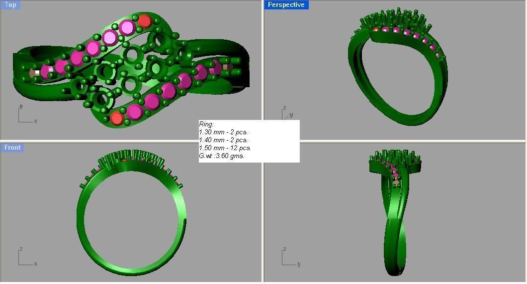 Contemporary Brilliant Diamond Ring 3D print model_3