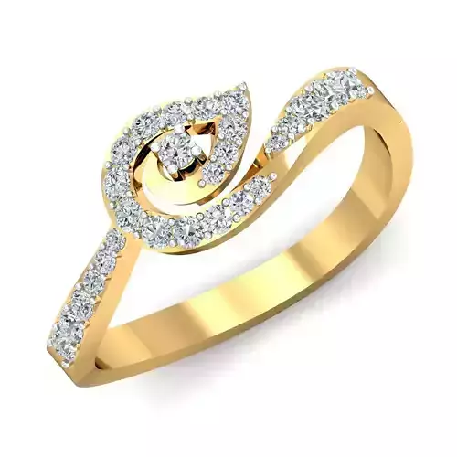 Diamond Ladies Generic Ring 3D print model