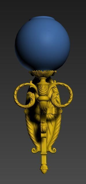 vintage wall lamp 9 Low-poly 3D model_7