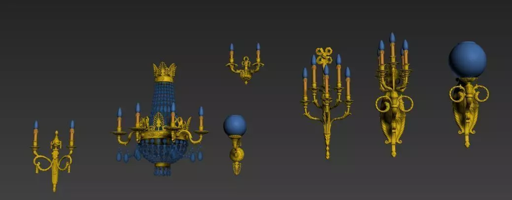 vintage wall lamp 9 Low-poly 3D model_0