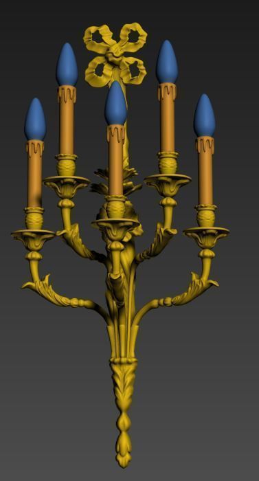 vintage wall lamp 9 Low-poly 3D model_5