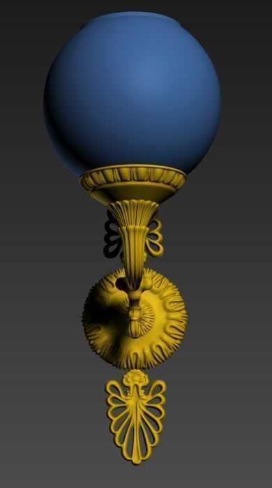 vintage wall lamp 9 Low-poly 3D model_3