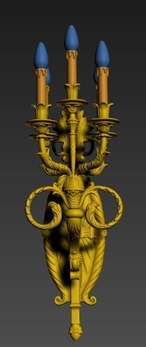 vintage wall lamp 9 Low-poly 3D model_6