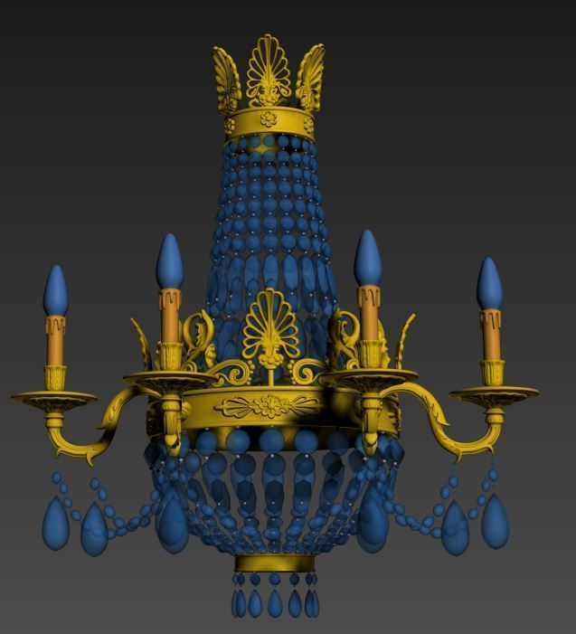 vintage wall lamp 9 Low-poly 3D model_2