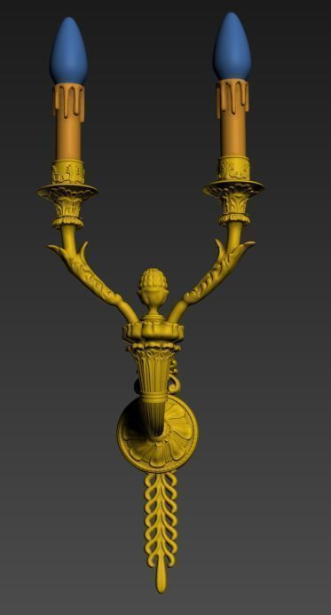 vintage wall lamp 10 Low-poly 3D model_3