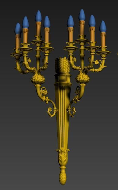 vintage wall lamp 10 Low-poly 3D model_6