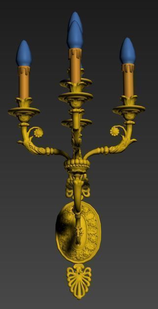 vintage wall lamp 10 Low-poly 3D model_7