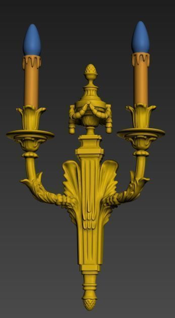 vintage wall lamp 10 Low-poly 3D model_2