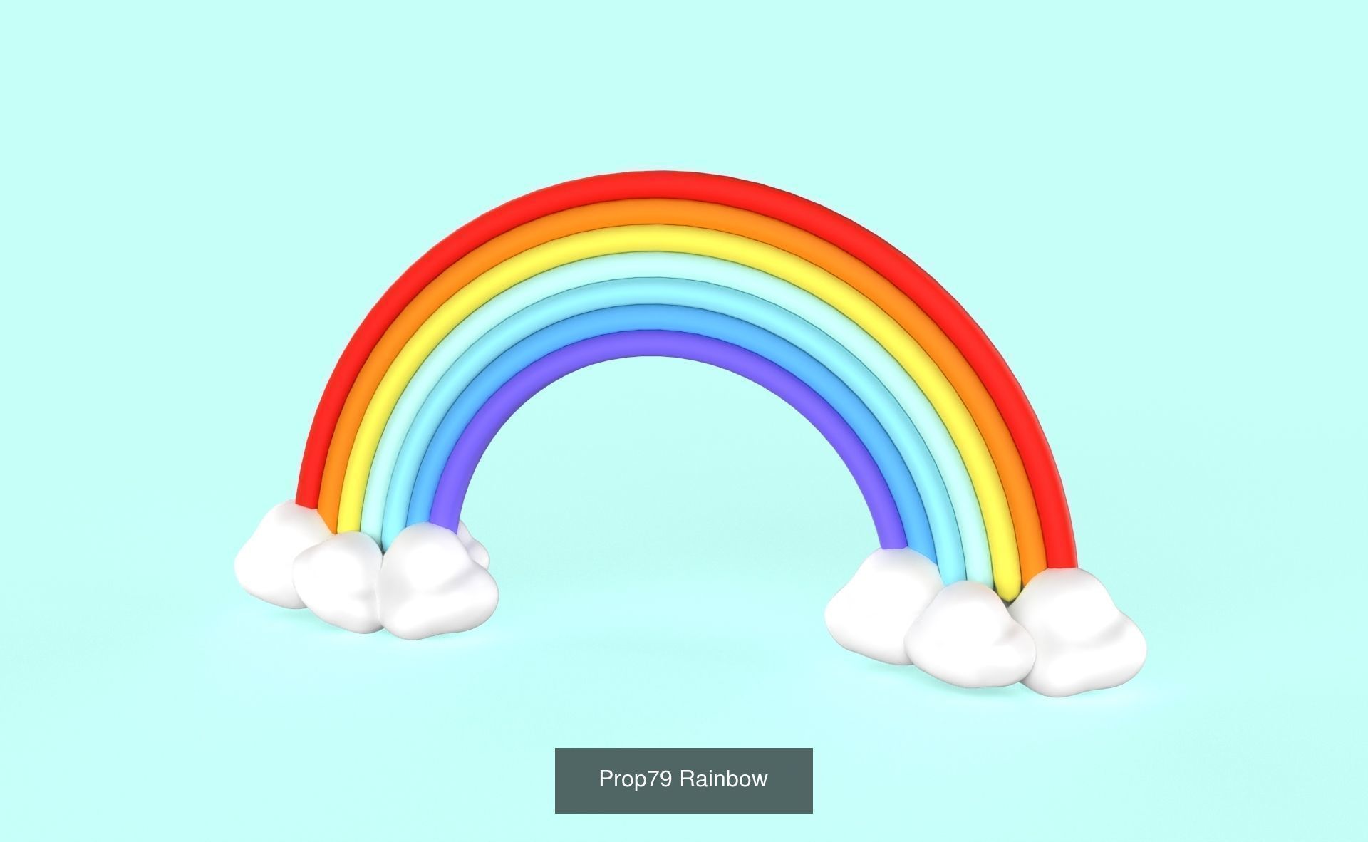 Cartoon Weather and  Rainbow Pack 1 3D Model Collection_8