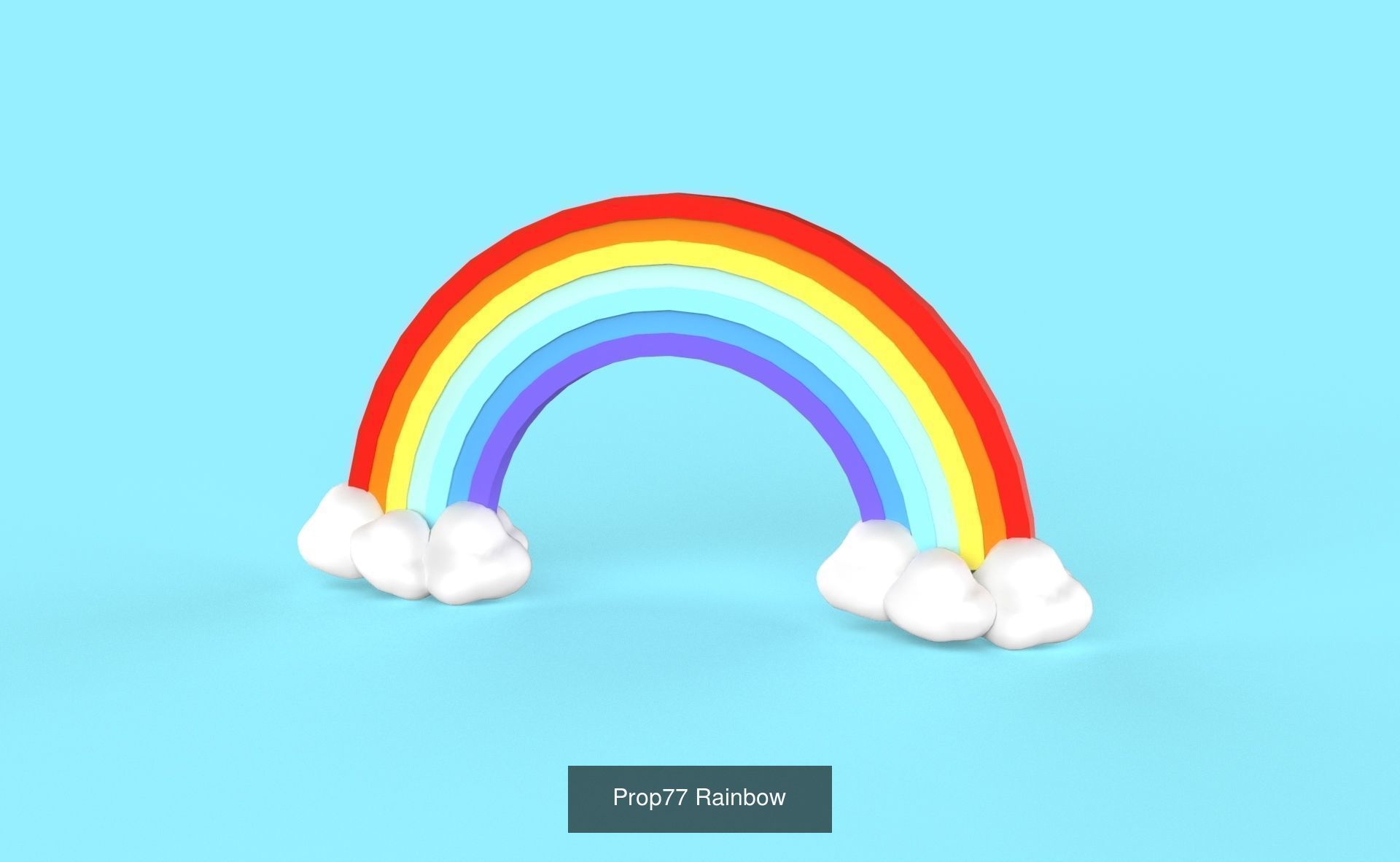 Cartoon Weather and  Rainbow Pack 1 3D Model Collection_6