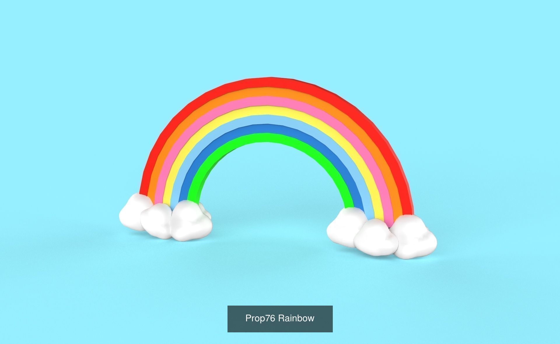 Cartoon Weather and  Rainbow Pack 1 3D Model Collection_5