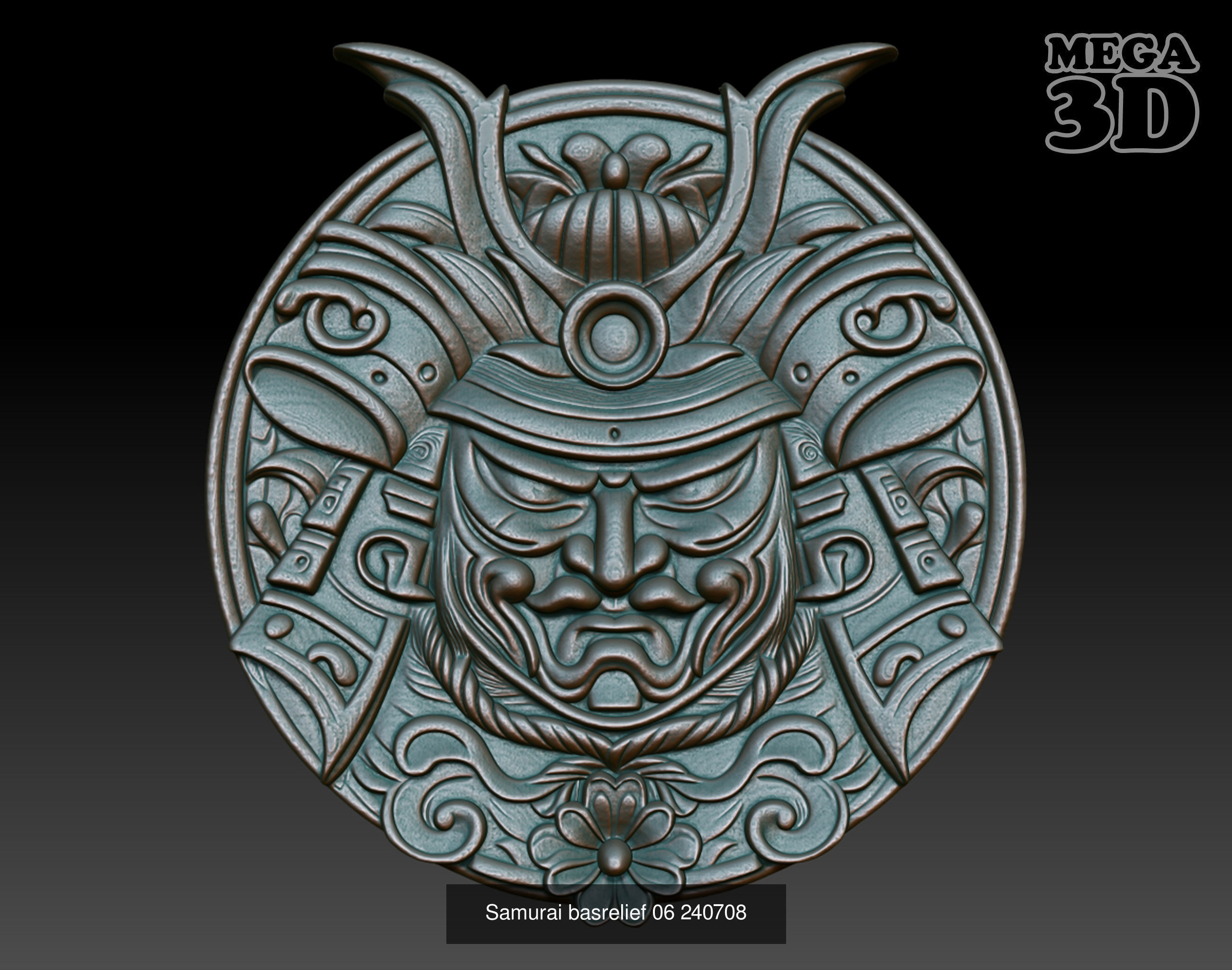 Samurai basrelief Pack 240708 3D Model Collection_4