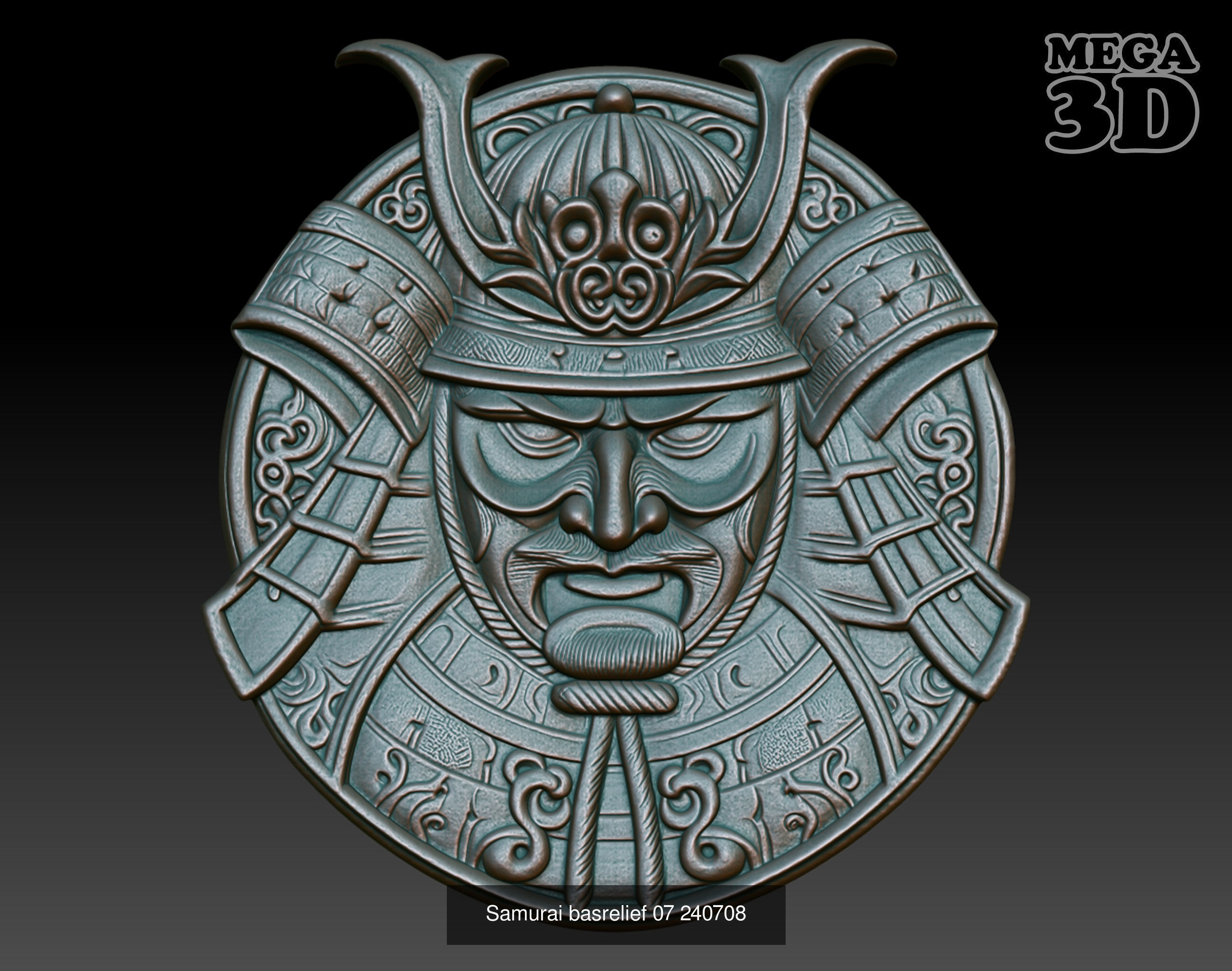 Samurai basrelief Pack 240708 3D Model Collection_3