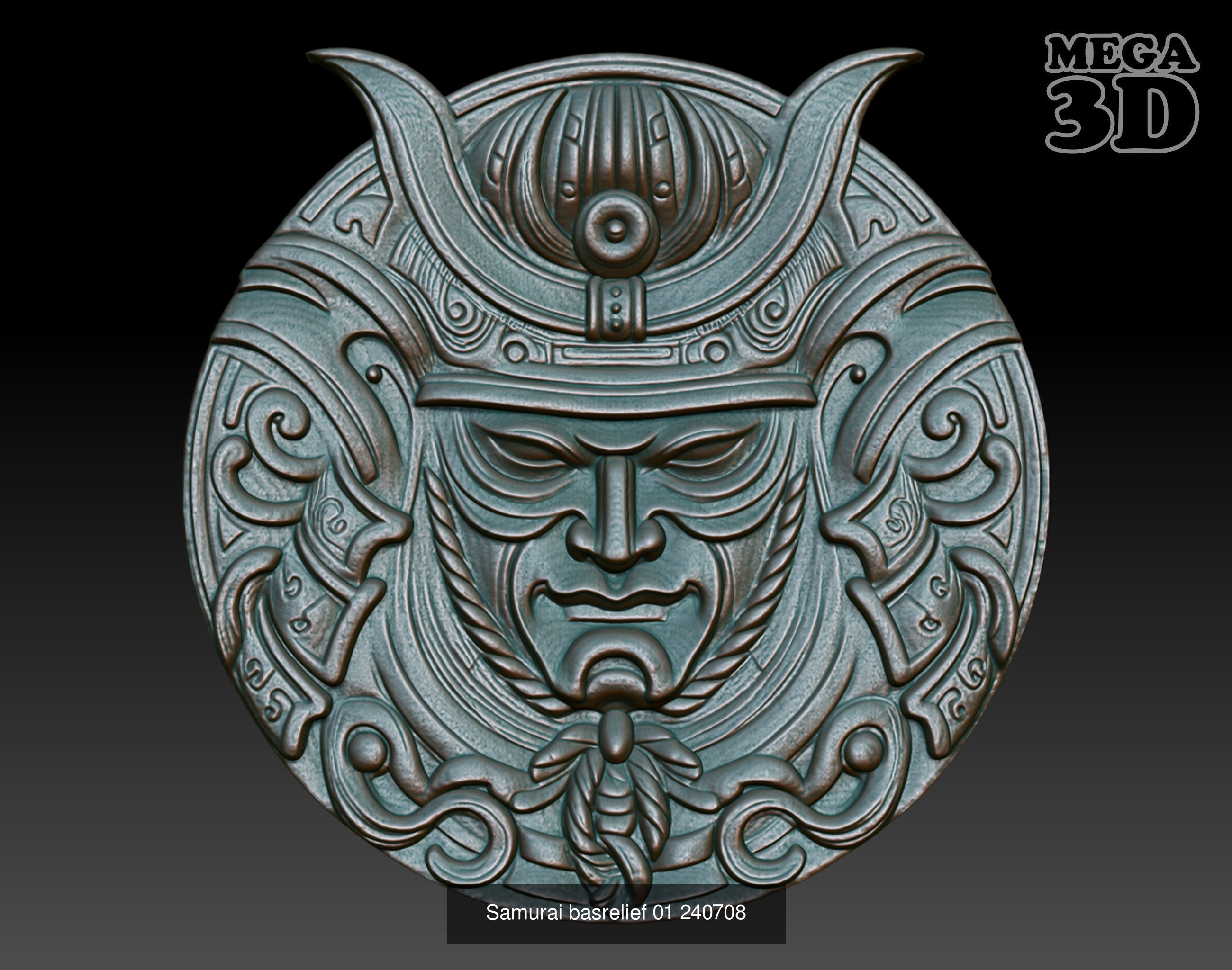 Samurai basrelief Pack 240708 3D Model Collection_9
