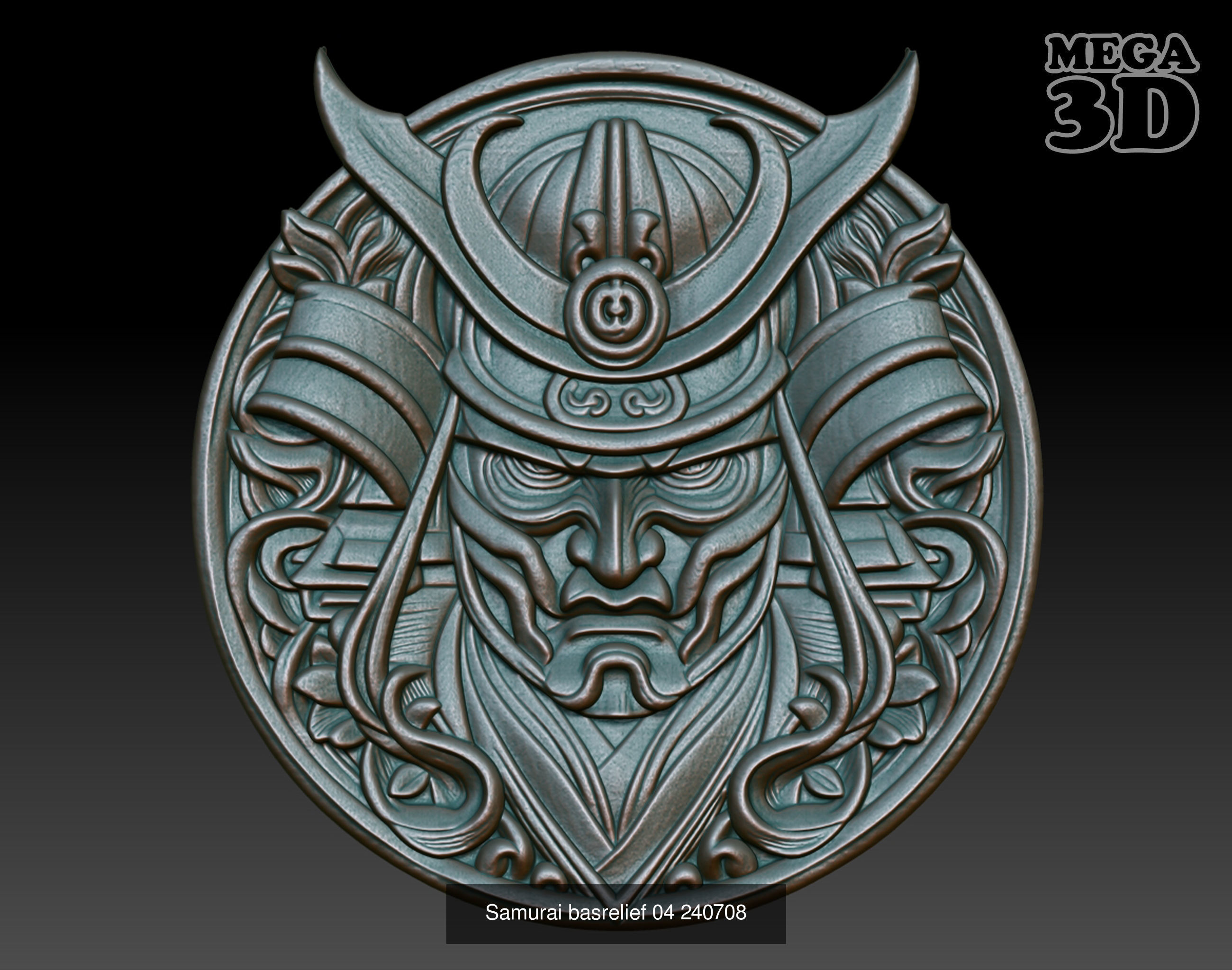 Samurai basrelief Pack 240708 3D Model Collection_6
