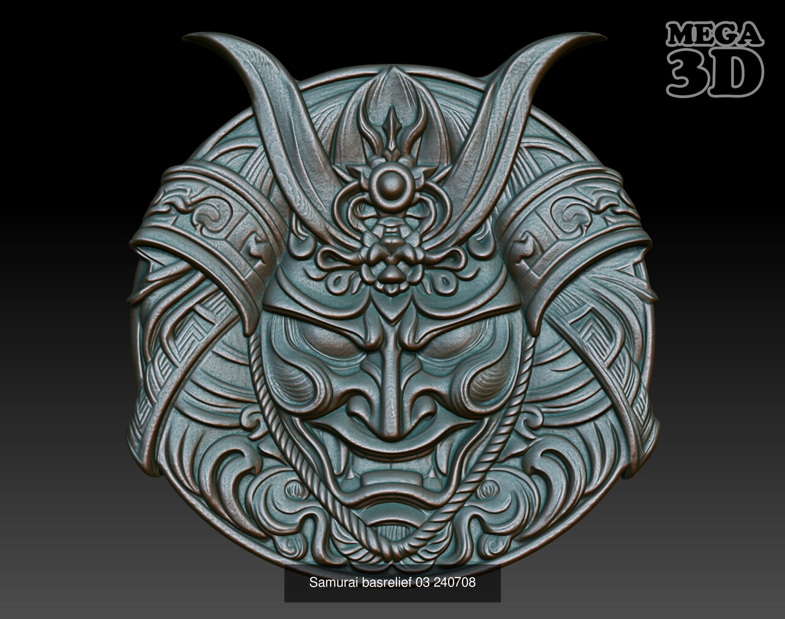 Samurai basrelief Pack 240708 3D Model Collection_7