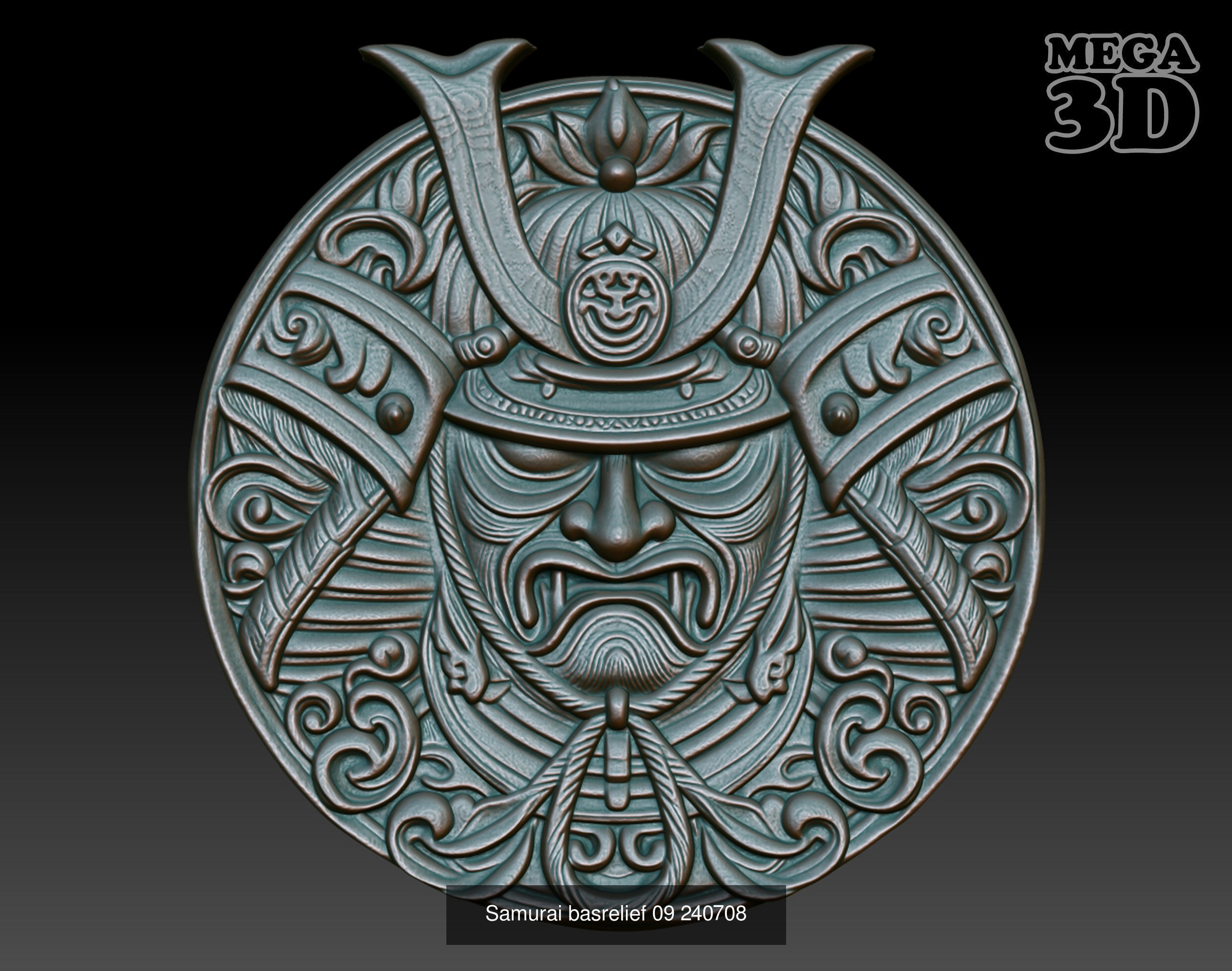 Samurai basrelief Pack 240708 3D Model Collection_1