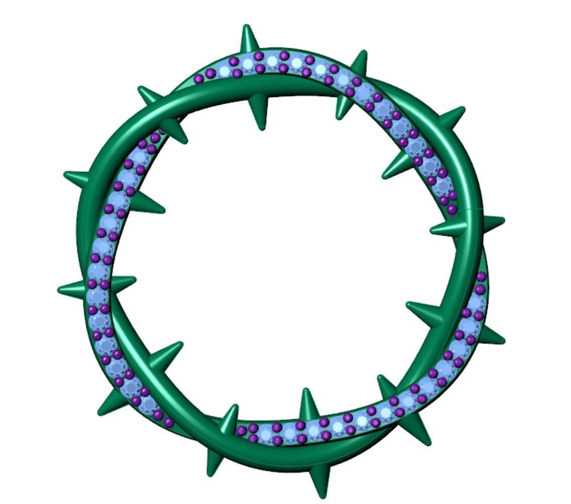 Crown Of Thorns Pendant                 3D print model_17