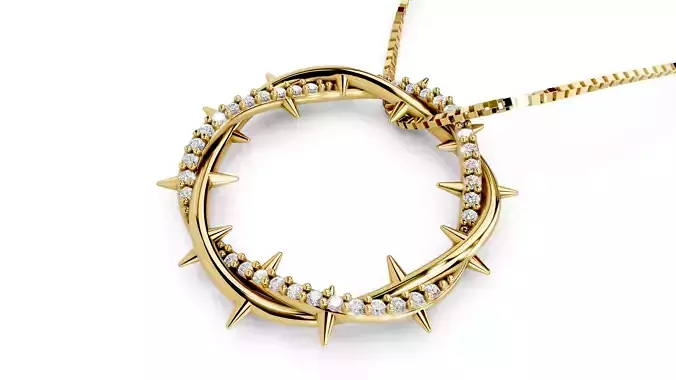 Crown Of Thorns Pendant                 3D print model