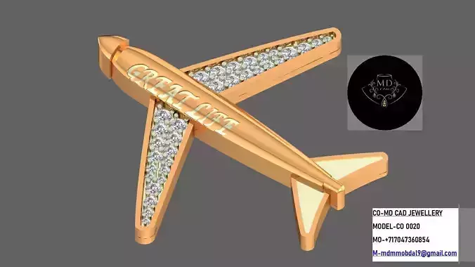 Mens Coat Pin Airplane