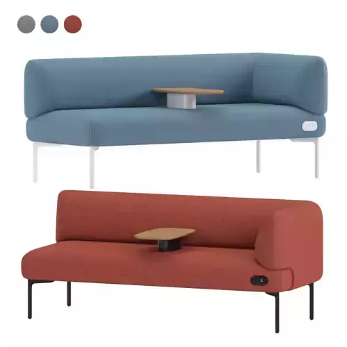 Haworth Cabana Two Seat Sofa S9CL-0 3D model