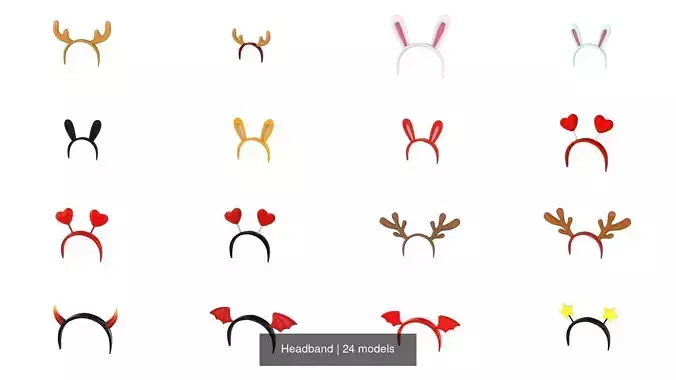 Headband 3D Model Collection